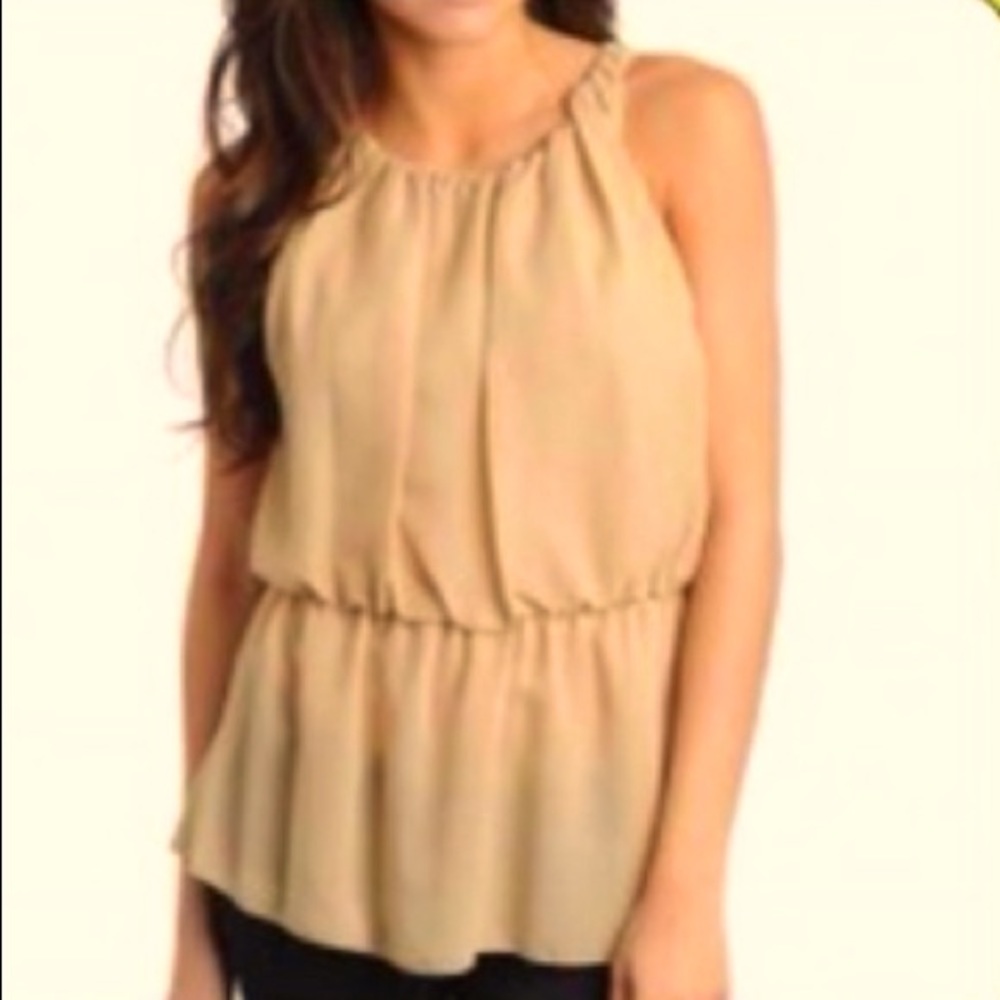 Women’s boutique tan dressy tank